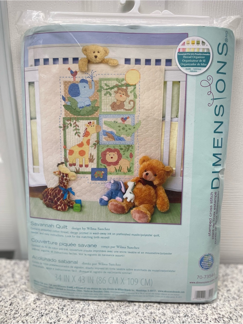 Dimensions Stamped Cross Stitch Kit Savannah Quilt #70-73544